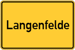 Place name sign Langenfelde