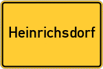 Place name sign Heinrichsdorf