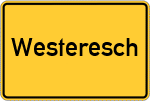 Place name sign Westeresch