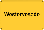 Place name sign Westervesede