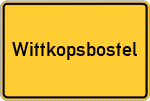 Place name sign Wittkopsbostel