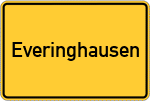 Place name sign Everinghausen, Kreis Rotenburg, Wümme