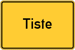 Place name sign Tiste