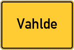Place name sign Vahlde