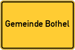 Place name sign Gemeinde Bothel