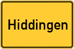 Place name sign Hiddingen