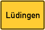 Place name sign Lüdingen