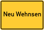 Place name sign Neu Wehnsen