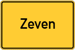 Place name sign Zeven
