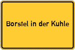 Place name sign Borstel in der Kuhle