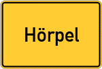 Place name sign Hörpel