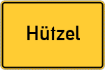 Place name sign Hützel