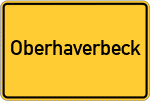 Place name sign Oberhaverbeck, Kreis Soltau