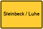 Place name sign Steinbeck / Luhe