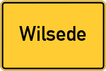 Place name sign Wilsede, Kreis Soltau