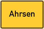 Place name sign Ahrsen