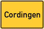 Place name sign Cordingen
