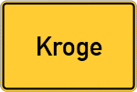 Place name sign Kroge, Kreis Fallingbostel