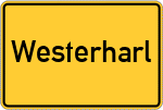Place name sign Westerharl