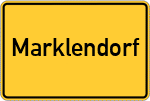 Place name sign Marklendorf