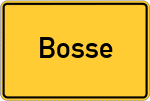Place name sign Bosse, Aller