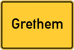 Place name sign Grethem