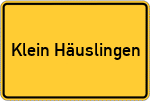 Place name sign Klein Häuslingen