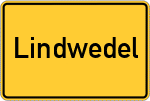 Place name sign Lindwedel