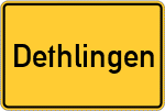 Place name sign Dethlingen, Kreis Soltau