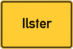 Place name sign Ilster, Kreis Soltau