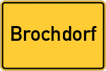 Place name sign Brochdorf