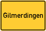 Place name sign Gilmerdingen, Lüneburger Heide