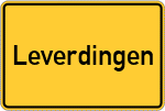 Place name sign Leverdingen