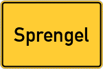 Place name sign Sprengel, Lüneburger Heide