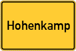 Place name sign Hohenkamp, Aller
