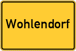 Place name sign Wohlendorf, Aller