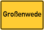 Place name sign Großenwede