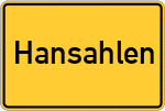 Place name sign Hansahlen