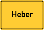 Place name sign Heber