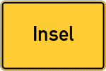Place name sign Insel, Kreis Soltau