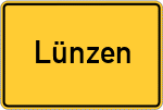 Place name sign Lünzen