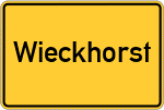 Place name sign Wieckhorst