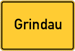 Place name sign Grindau