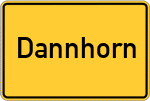 Place name sign Dannhorn
