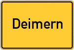 Place name sign Deimern