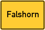 Place name sign Falshorn