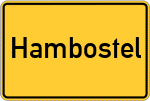 Place name sign Hambostel