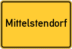 Place name sign Mittelstendorf