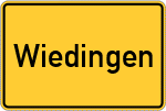 Place name sign Wiedingen