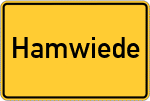 Place name sign Hamwiede